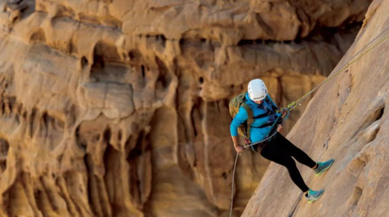 Abseiling adventure, Asharq Al-Awsat