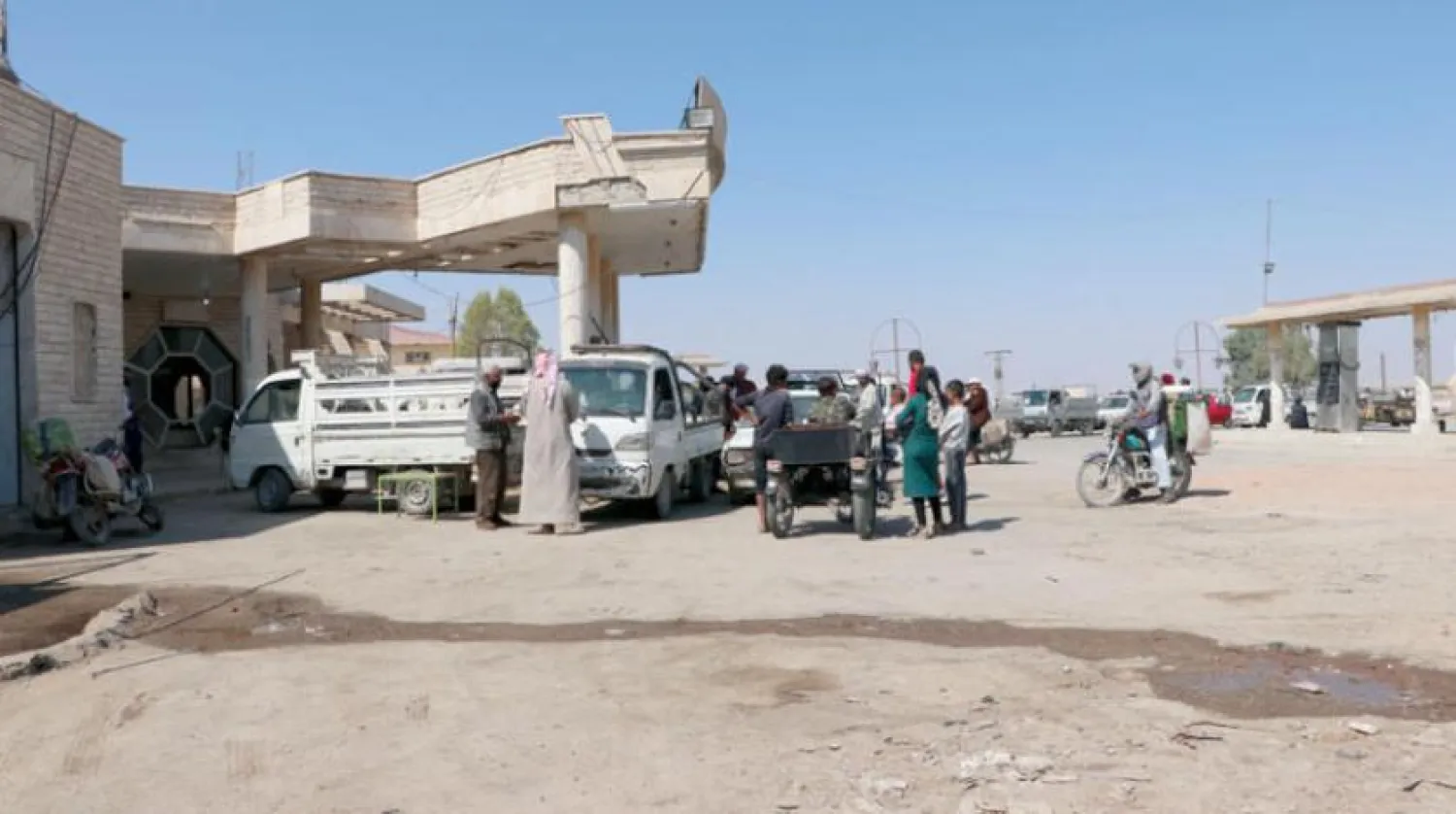 Haseke'de bir benzin istasyonu (Şarku’l Avsat)