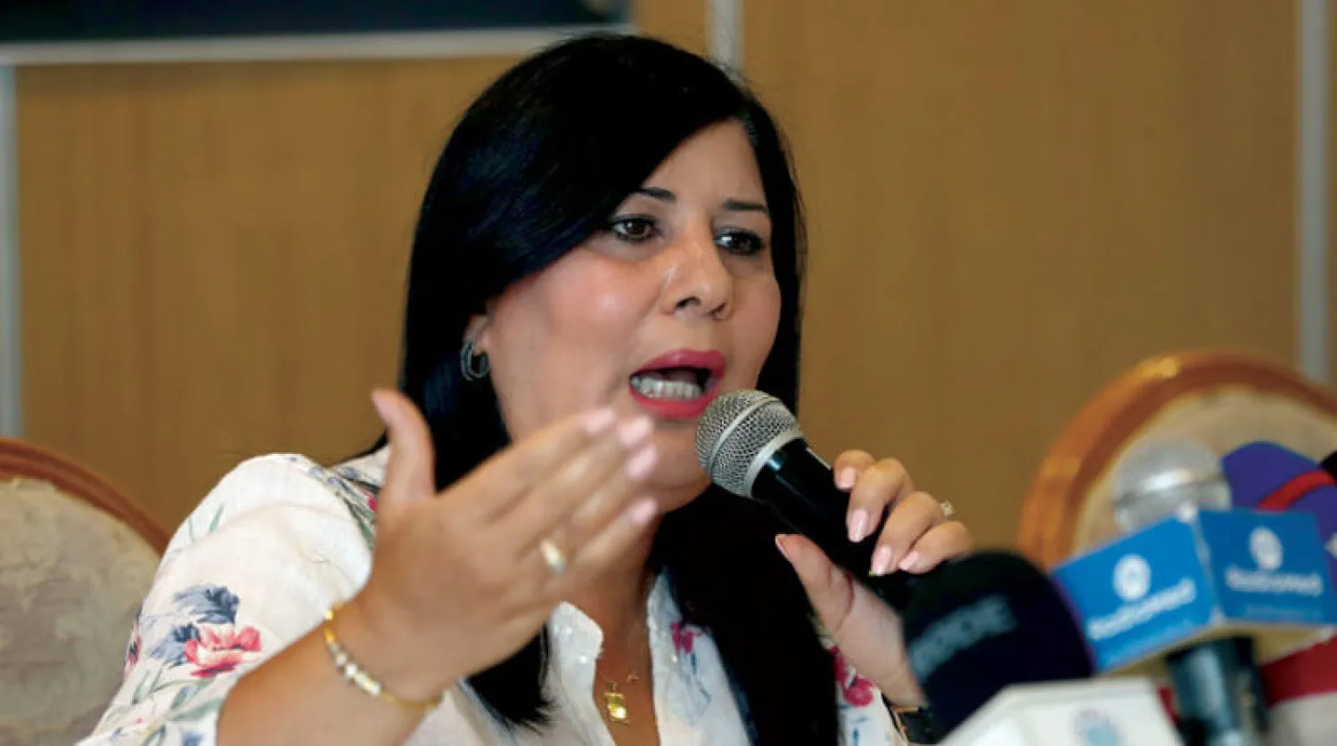 عبير موسي دعت إلى إعلان شغور في منصب رئاسة الجمهورية (إ.ب.أ)