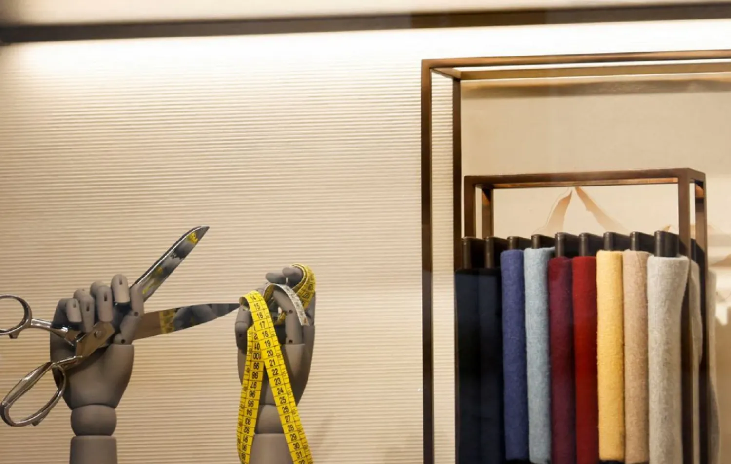 A detail of the interior of an Ermenegildo Zegna store is seen in Rome, Italy, December 20, 2021. REUTERS/Yara Nardi

