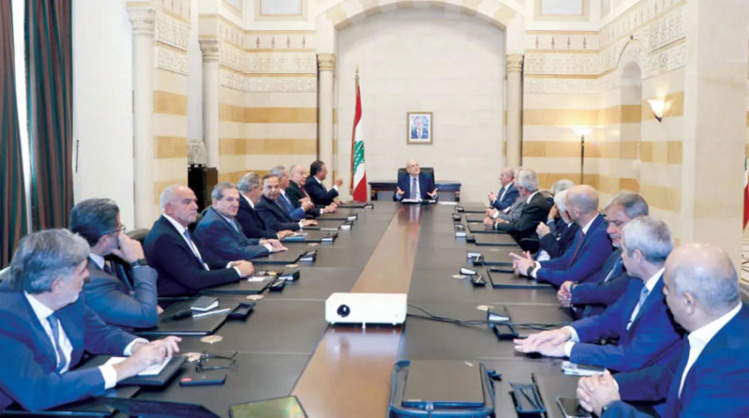 ميقاتي مترئساً مجلس الوزراء في جلسة سابقة (دالاتي ونهرا)