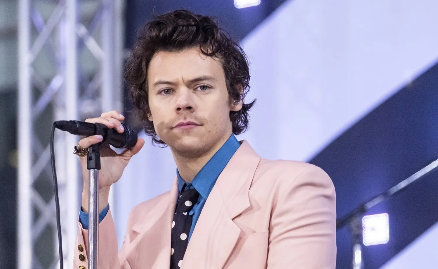 Harry Styles performs on NBC's Today show on Feb. 26, 2020, in New York. (AP)