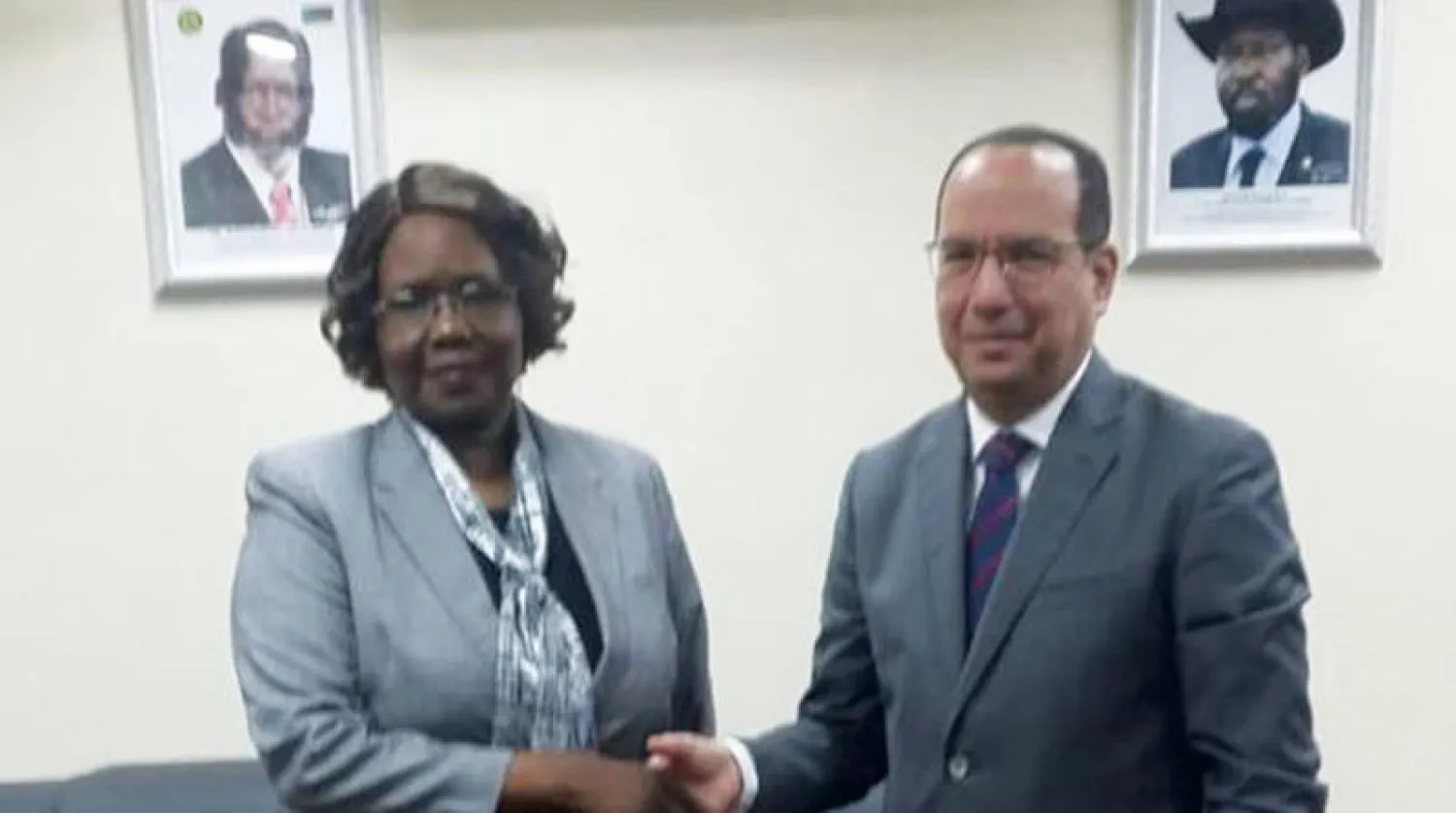 السفير المصري ووزيرة الزراعة في جنوب السودان (الخارجية المصرية)