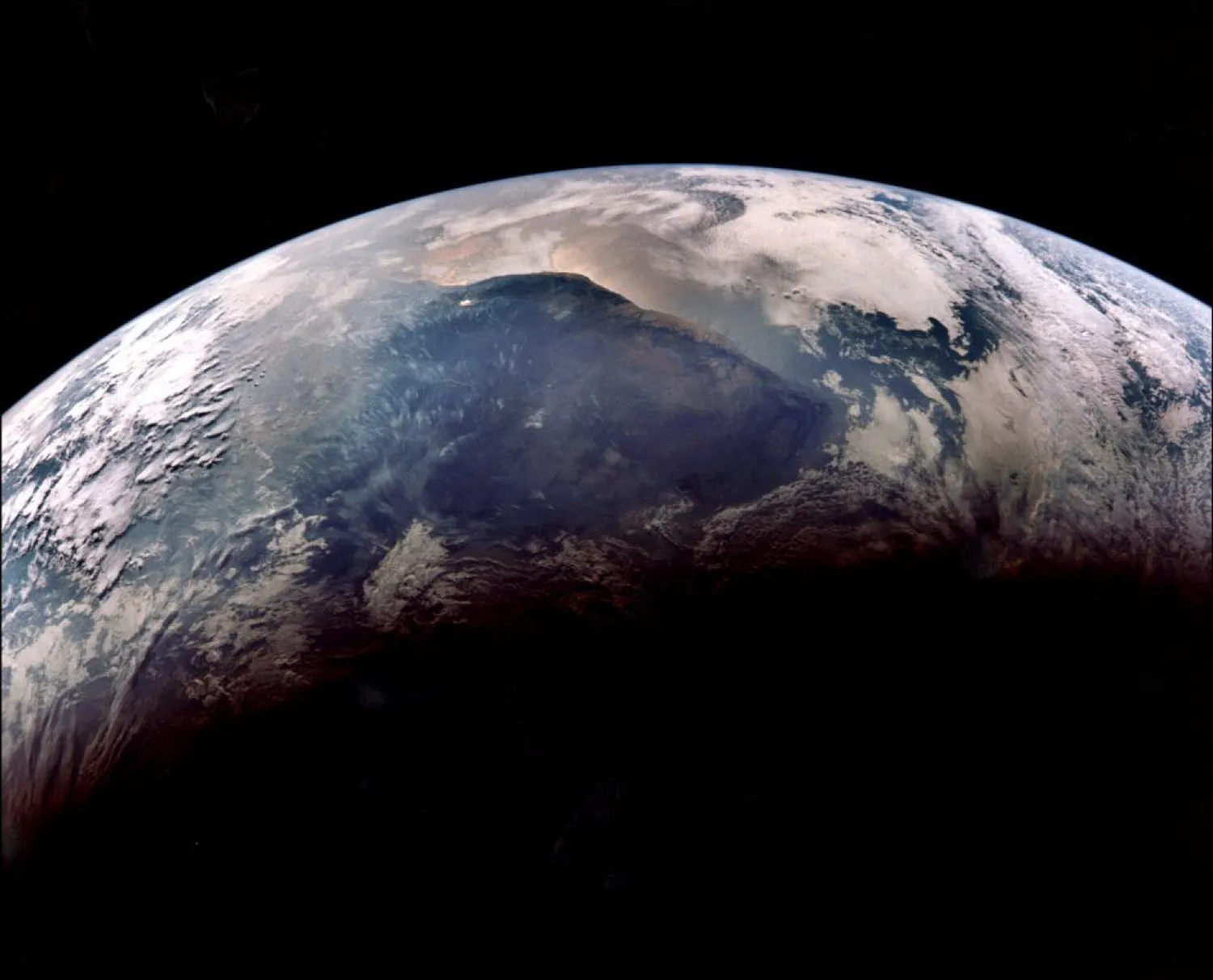 View of the earth photographed from the Apollo XI spacecraft as it approached the Earth on its return from the moon on July 24, 1969. AFP PHOTO/FILES/NASA/HO