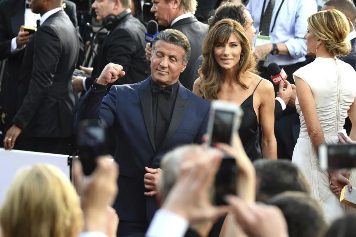 Sylvester Stallone ve Jennifer Flavin pandemi öncesindeki galalarda beraber görünüyordu (AP)

