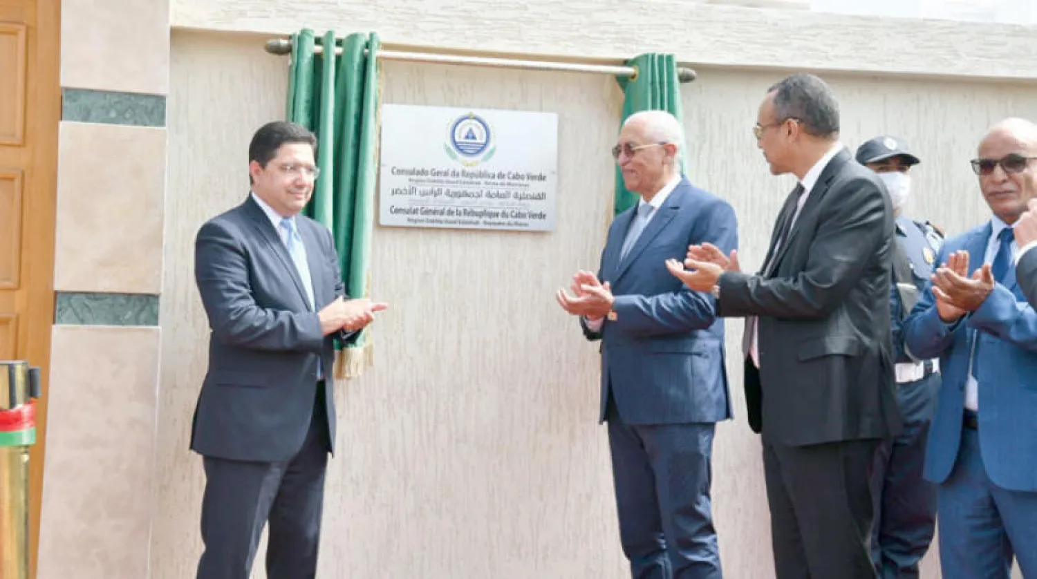 من حفل افتتاح جمهورية الرأس الأخضر قنصلية عامة لها بمدينة الداخلة (الشرق الأوسط)