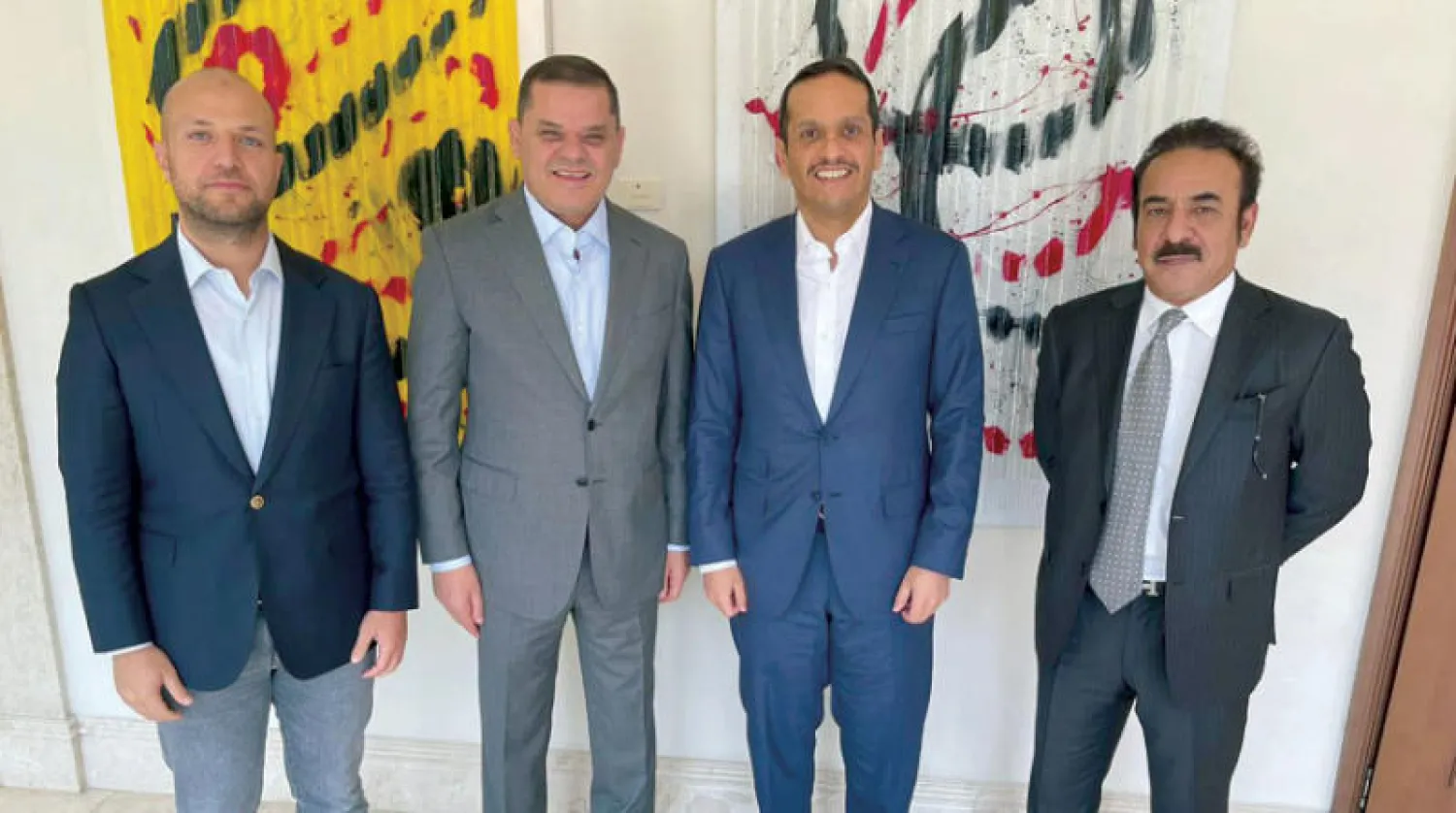 الدبيبة يجتمع في الدوحة مع نائب رئيس الوزراء القطري ووزير الخارجية الشيخ محمد بن عبد الرحمن (حكومة الوحدة)