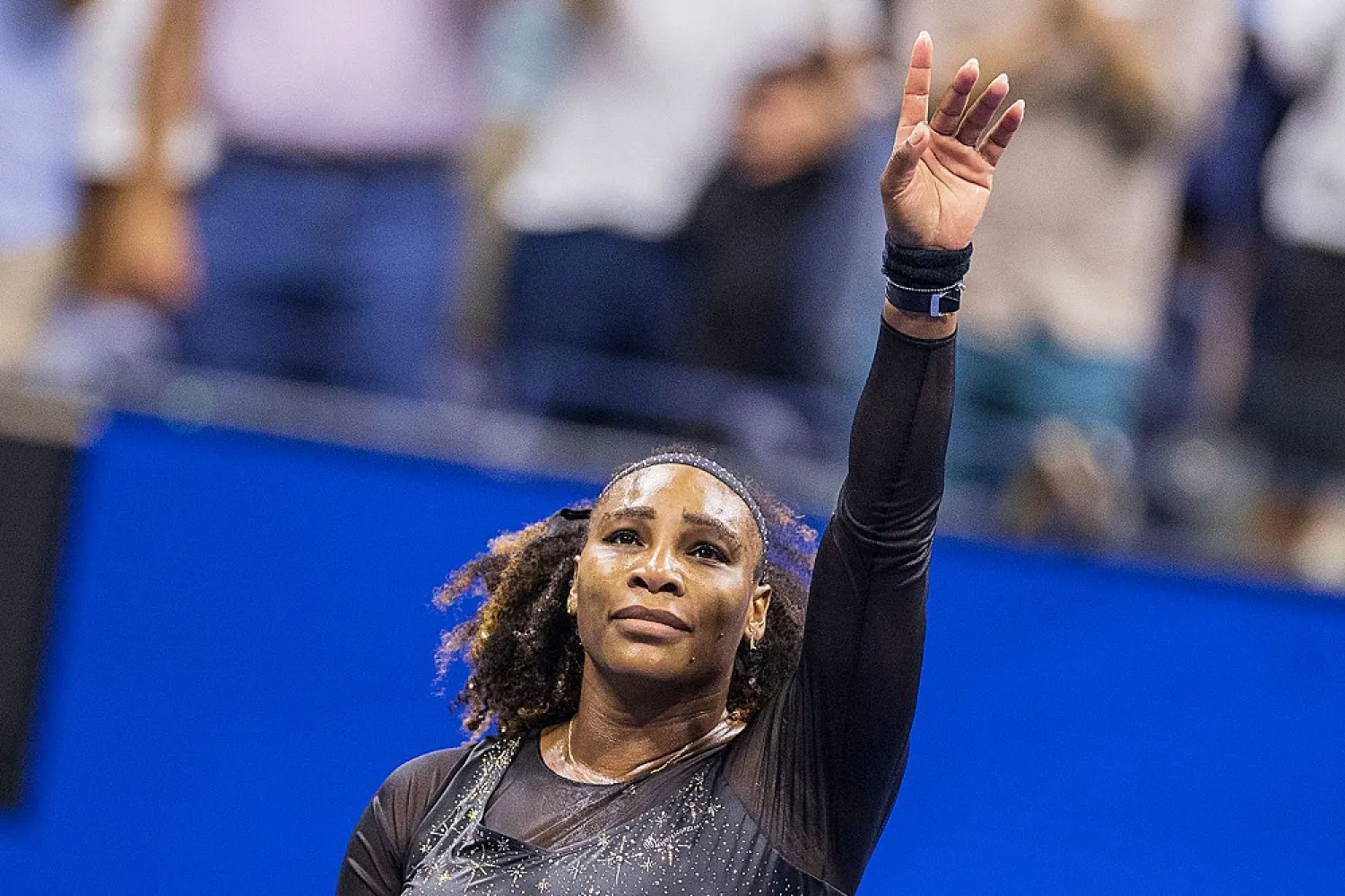 02 September 2022, US, Flushing Meadows: American tennis player Serena Williams reacts after being defeated by Australia's Ajla Tomljanovic during their Women's singles Third Round of the US Open tennis tournament at Arthur Ashe Stadium. (dpa)