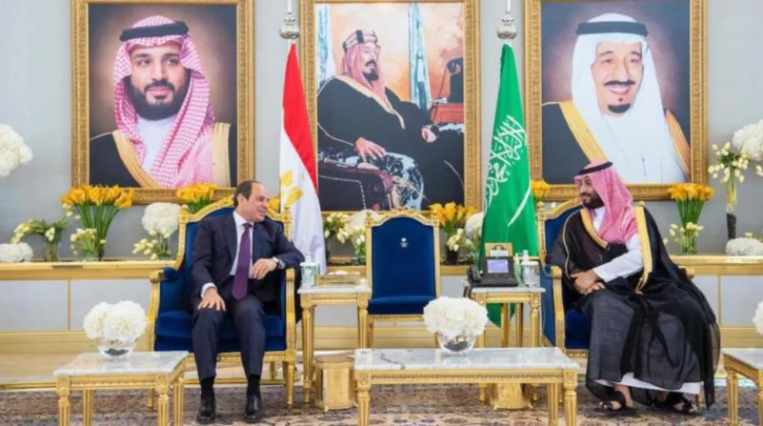 
بخشی از دیدار قبلی شاهزاده محمد بن سلمان ولیعهد سعودی و عبدالفتاح السیسی رئیس‌جمهور مصر در ریاض (واس)
