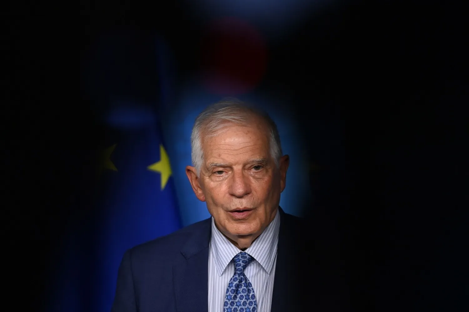 European Union High Representative for Foreign Affairs and Security Policy Josep Borrell gives a statement after Belgrade-Pristina Dialogue at the EU headquarters EEAS building in Brussels on August 18, 2022. (AFP)