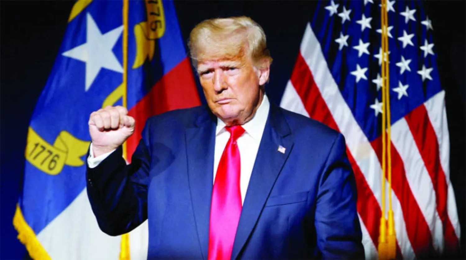 ترمب خلال لقاء حزبي للجمهوريين في كارولينا الشمالية في 5 يونيو 2021 (رويترز)