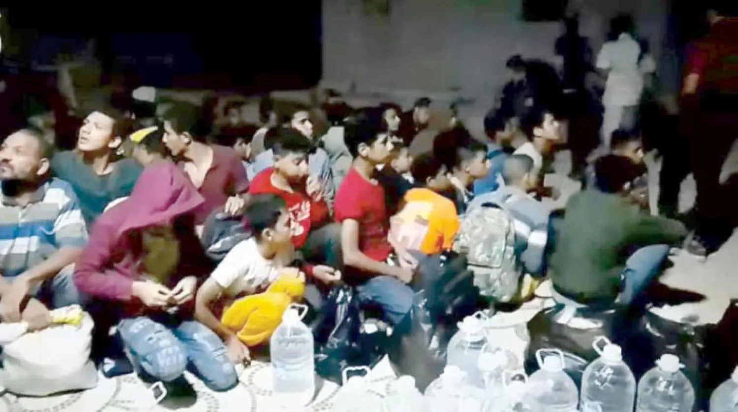 Migrants who were freed by security forces in Tobruk. (Tobruk security forces)