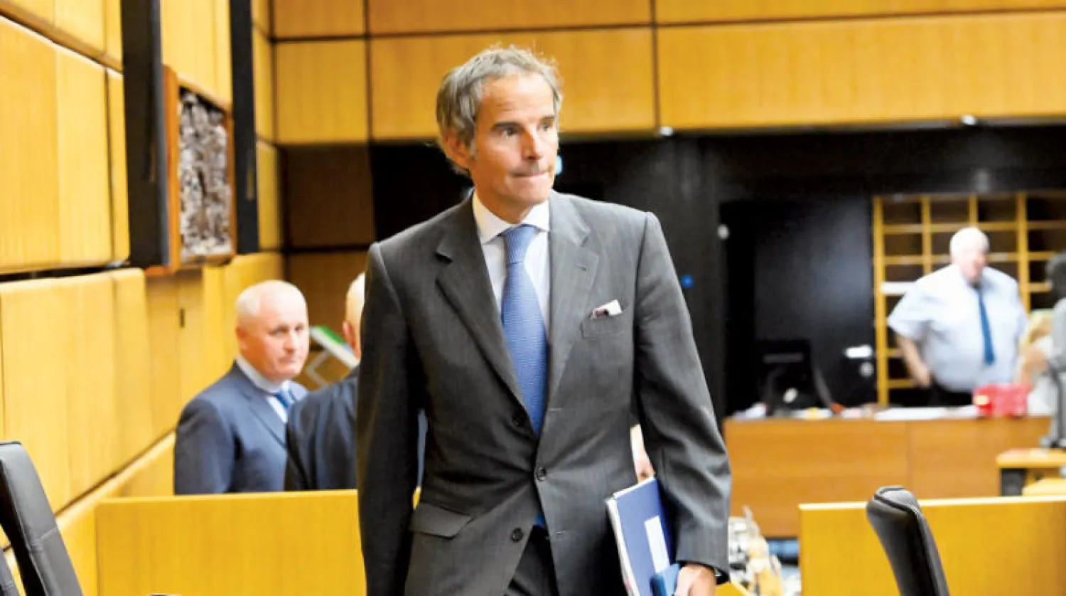 صورة نشرها موقع «الطاقة الذرية» لمديرها العام رافاييل غروسي الاثنين الماضي