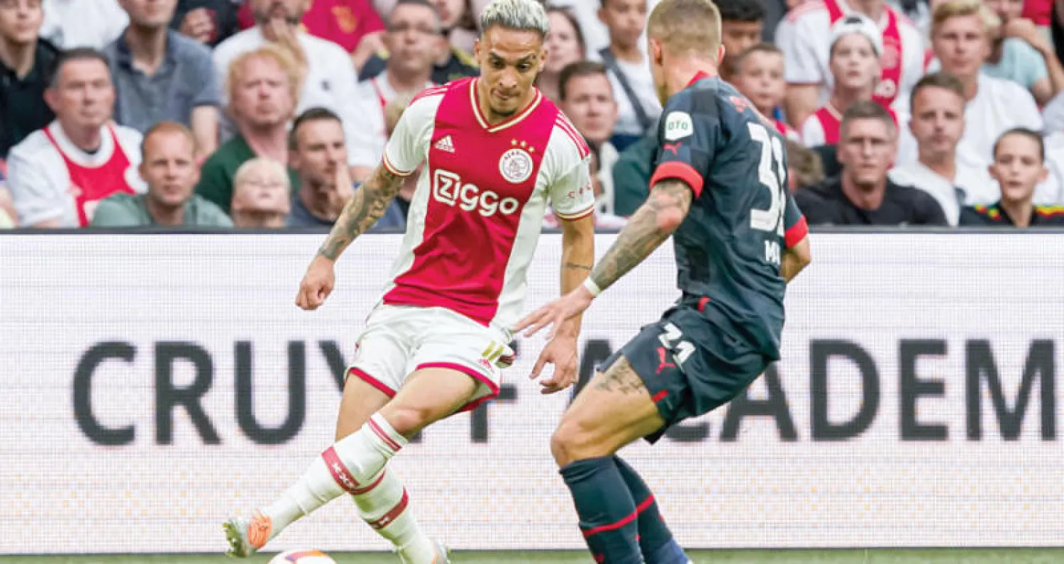 أنتوني المنضم حديثاً لمانشستر يونايتد كان له معجبون ومنتقدون في أياكس (غيتي)