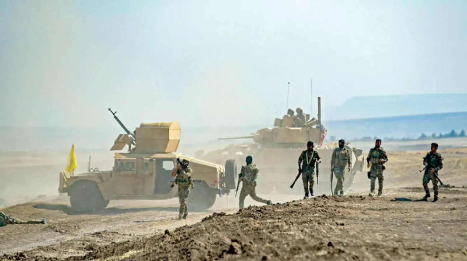 مناورات مشتركة للتحالف الدولي و«قسد» في 7 سبتمبر الحالي (أ.ف.ب)