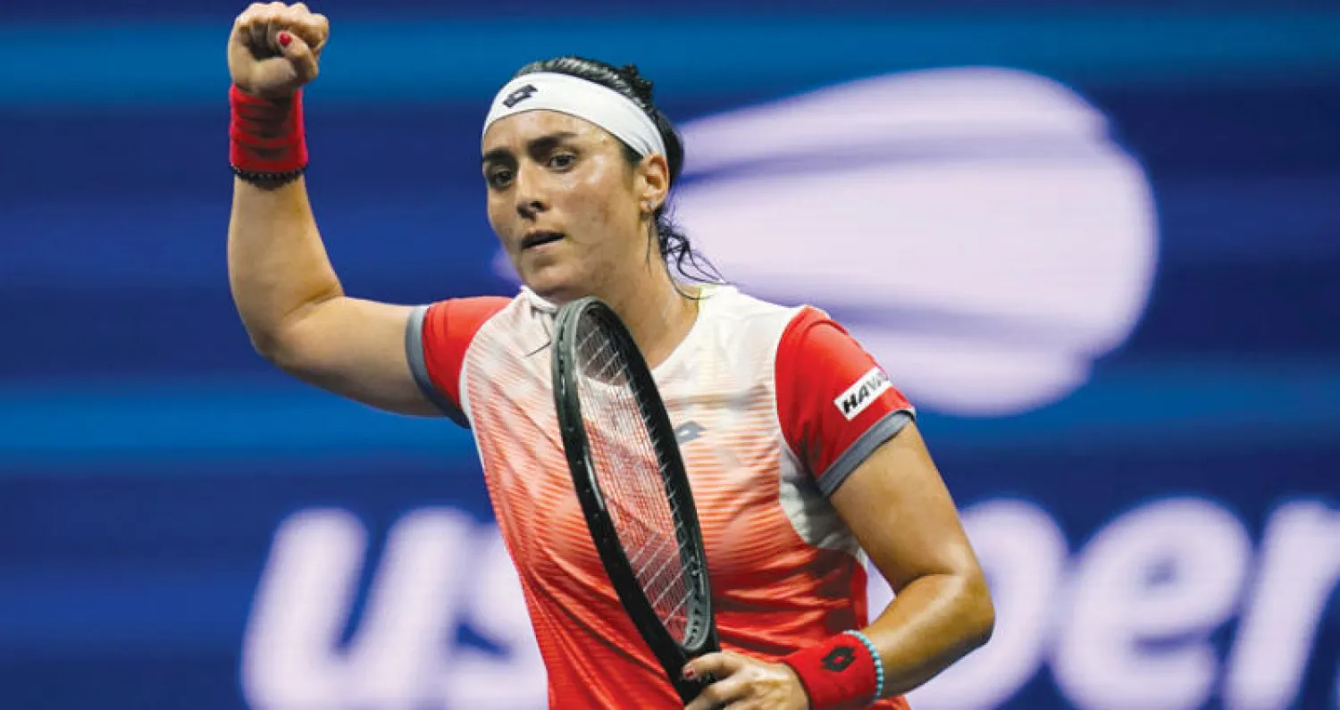 أُنس جابر تسحق غارسيا وتتوقع فوزها بلقب أميركا المفتوحة (أ.ب)