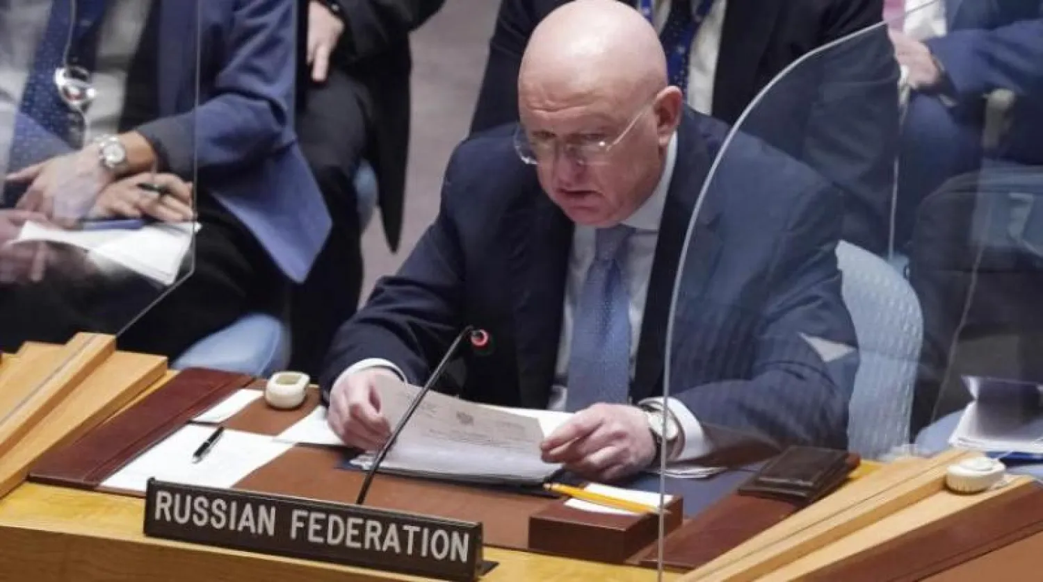 السفير الروسي لدى الأمم المتحدة فاسيلي نيبينزيا (أ.ب)