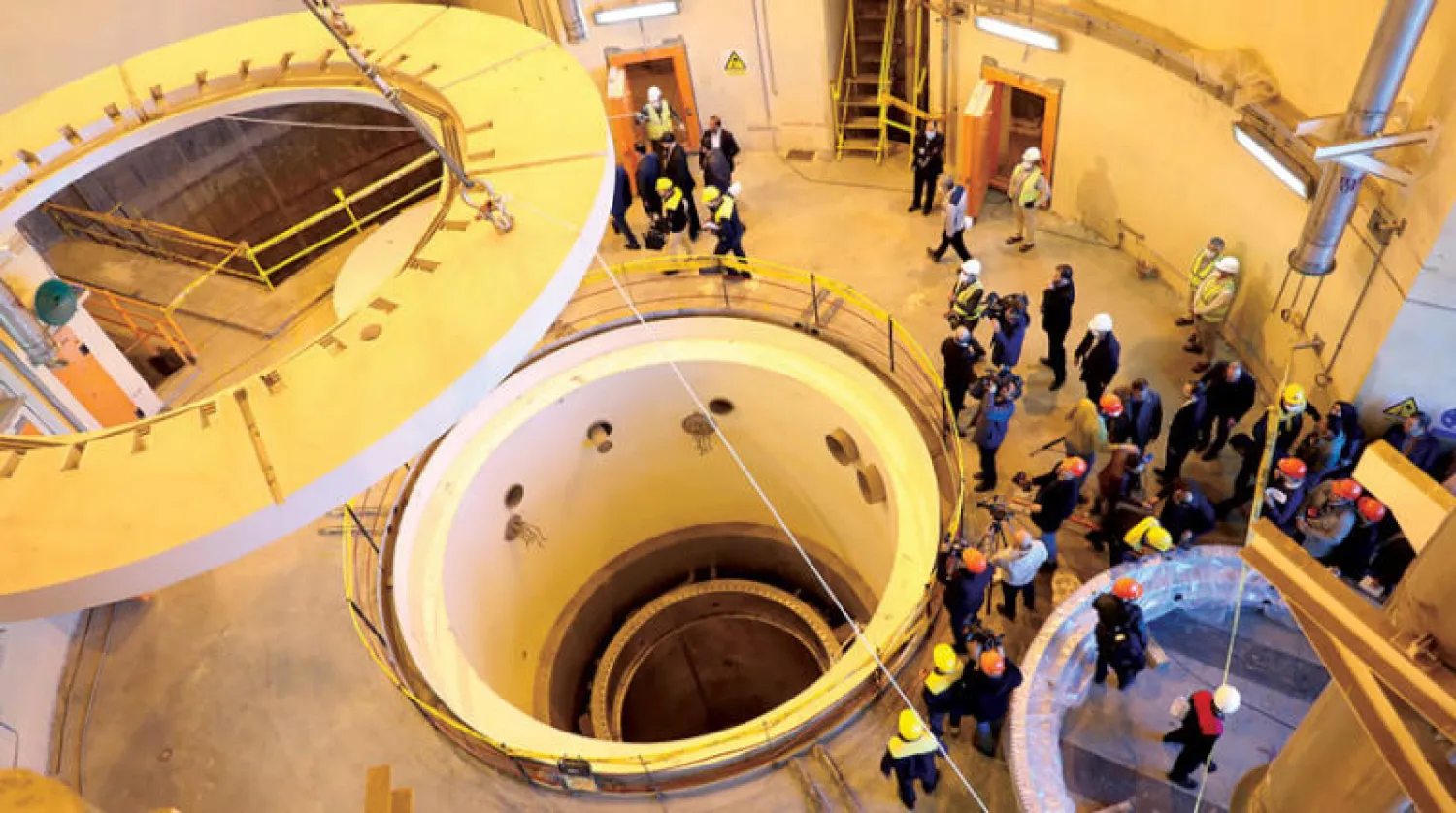 مفاعل أراك للماء الثقيل إبان زيارة لمندوبي الوكالة الدولية للطاقة الذرية في ديسمبر 2019 (أ.ب)