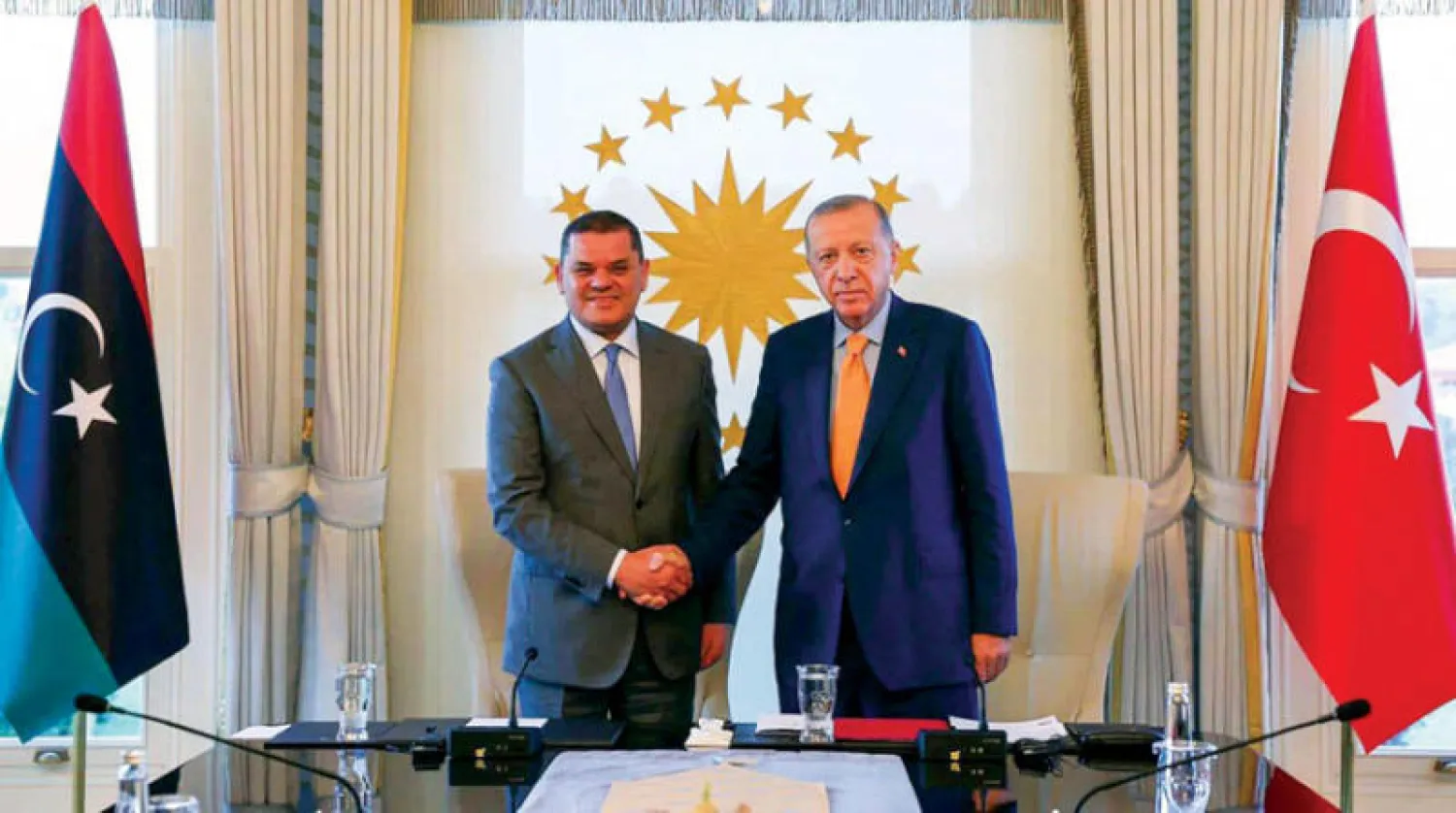 من لقاء سابق بين اردوغان والدبيبة (حكومة الوحدة )