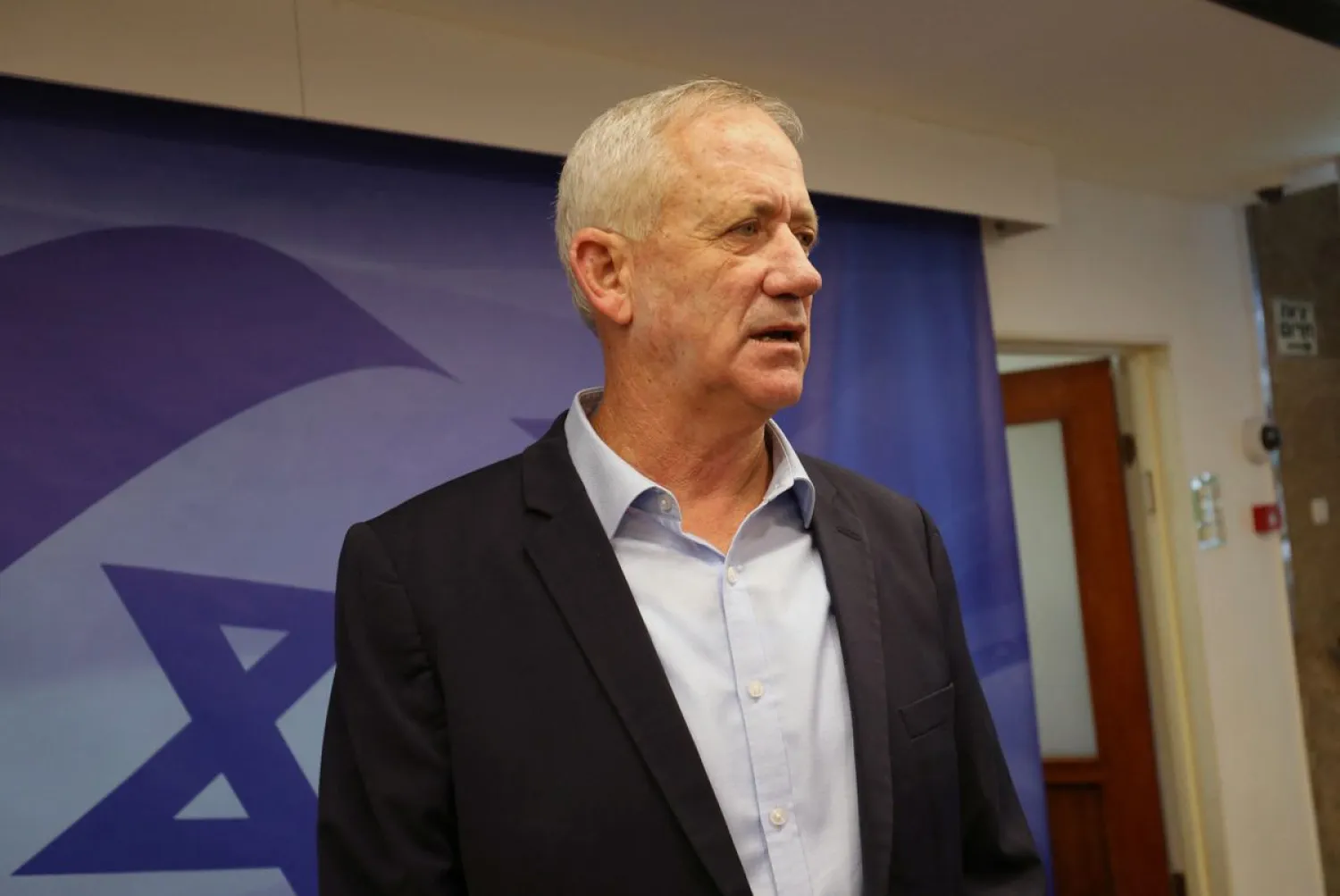 Israel's Defense Minister Benny Gantz arrives to attend the first cabinet meeting days after lawmakers dissolved parliament, in Jerusalem July 3, 2022. Gil Cohen-Magen/Pool via REUTERS

