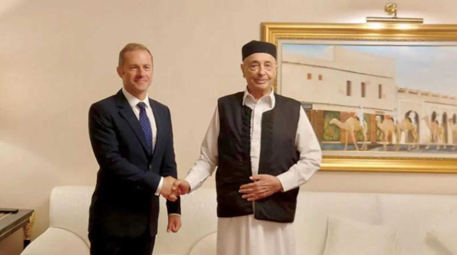 Fransa'nın Libya Özel Temsilcisi, Temsilciler Meclisi Başkanı ile görüştü. (Fransa’nın Libya Büyükelçiliği)