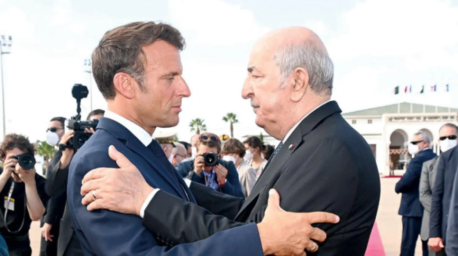 الرئيس الفرنسي أثناء لقائه تبون بالجزائر في 25 و26 أغسطس الماضي (الرئاسة الجزائرية)