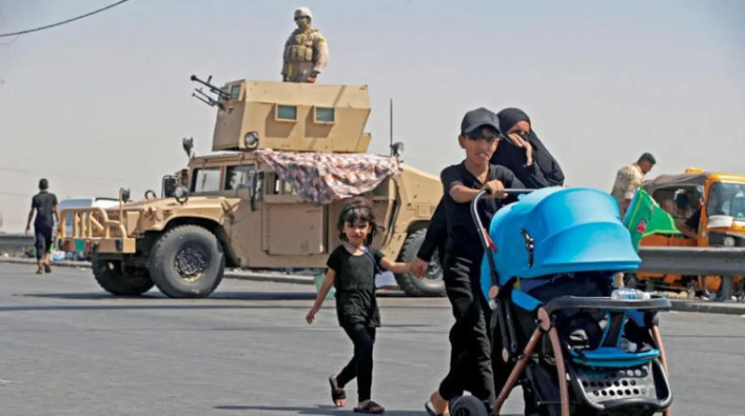 Neredeyse sona ermek üzere olan ‘Erbain ateşkesi’ rakipler arasındaki tutumları değiştirmedi. Fotoğraf: Erbain törenlerine katılanların güvenliğini sağlamaları için konuşlandırılan güvenlik güçleri (AFP)
