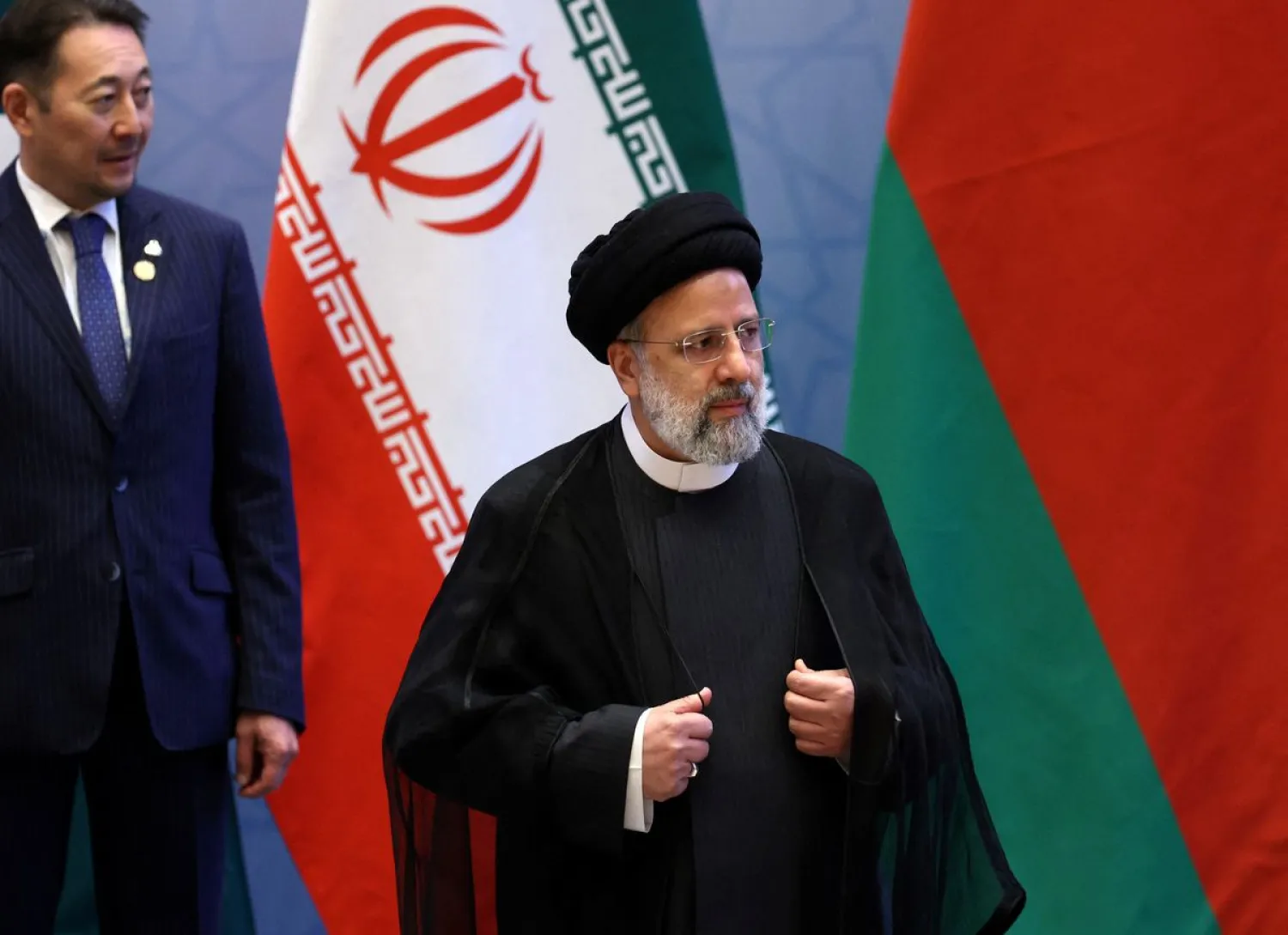 Iranian President Ebrahim Raisi attends a photo op session before an extended-format meeting of heads of the Shanghai Cooperation Organization (SCO) member states at a summit in Samarkand, Uzbekistan September 16, 2022. Sputnik/Sergey Bobylev/Pool via REUTERS
