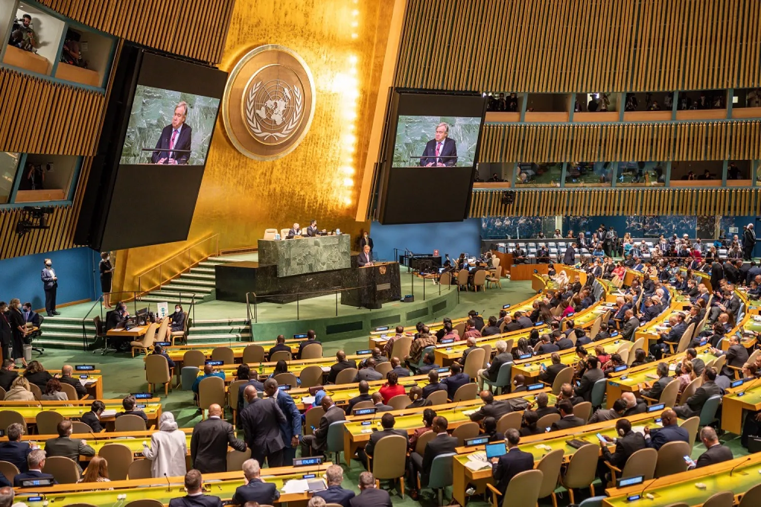 20 September 2022, US, New York: UN Secretary-General Antonio Guterres speaks during the 77th UN General Assembly. Photo: Michael Kappeler/dpa