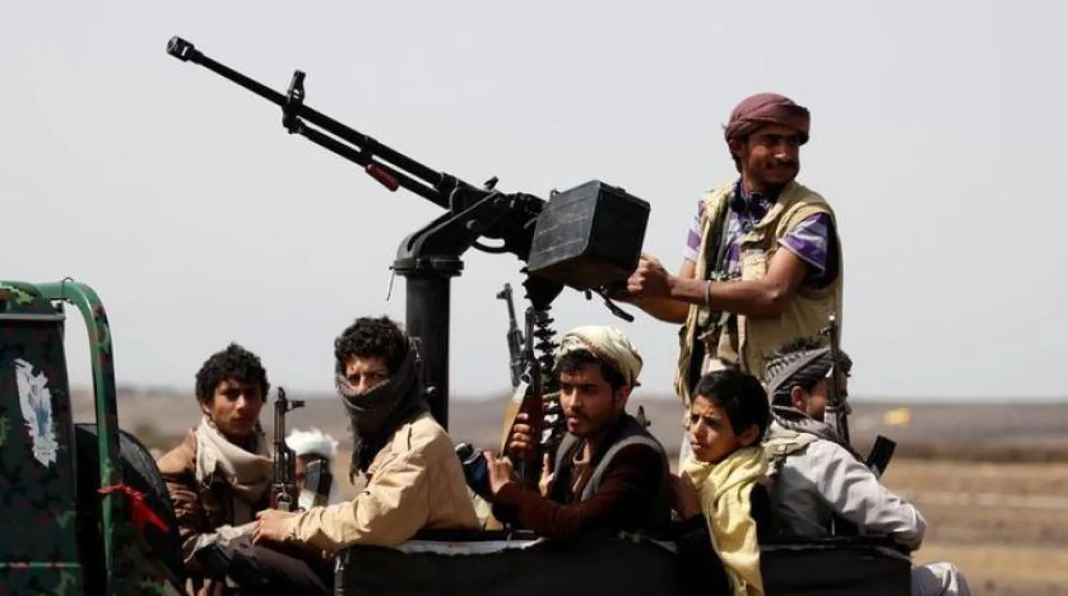 Houthi fighters ride on the back of a patrol truck as they secure the site of a pro-Houthi tribal gathering in a rural area near Sanaa, Yemen July 21, 2016. (Reuters)