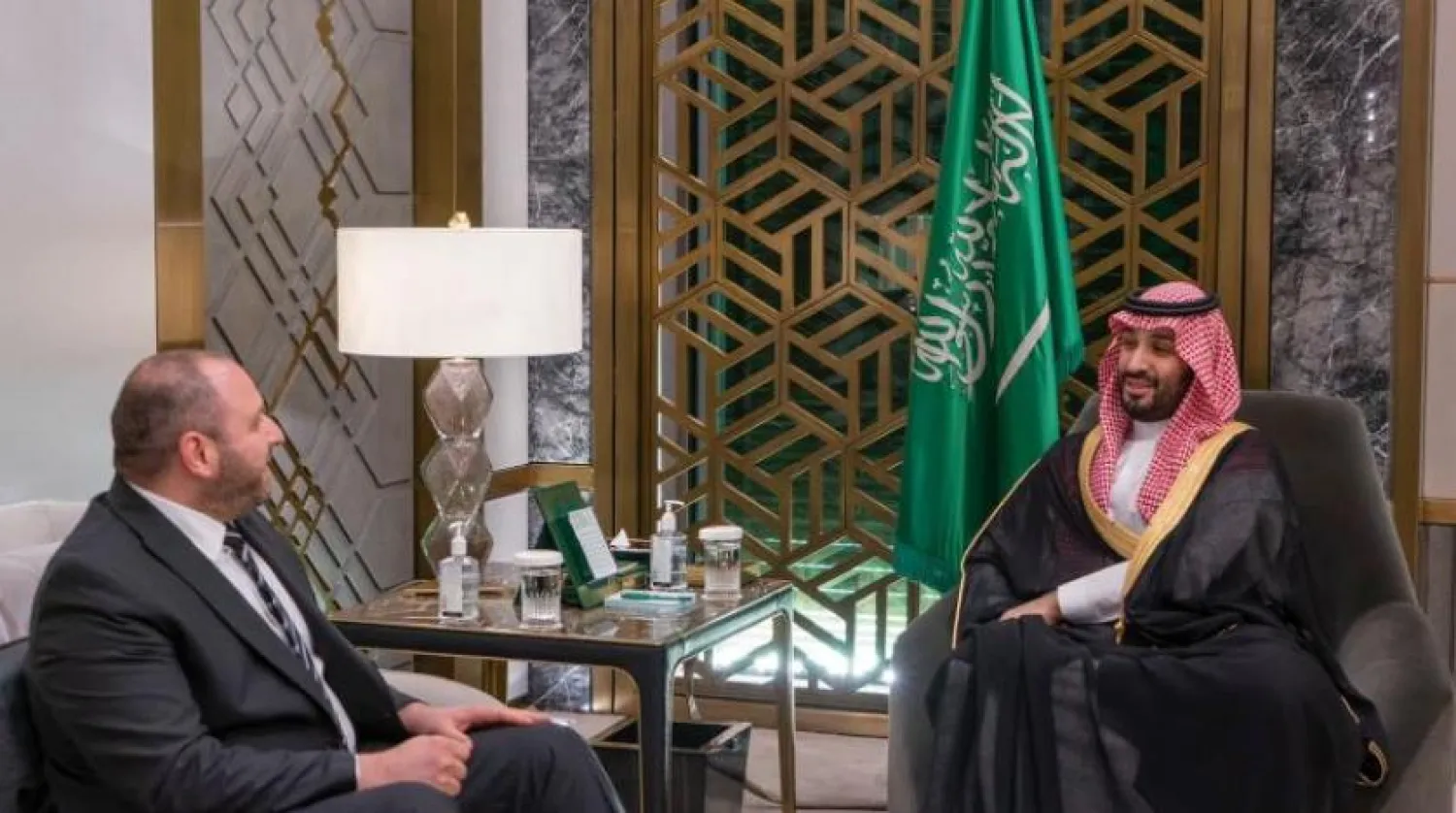 Saudi Crown Prince Mohammed bin Salman meets with special envoy of the Ukrainian president Bektum Rostam in Jeddah. (SPA)