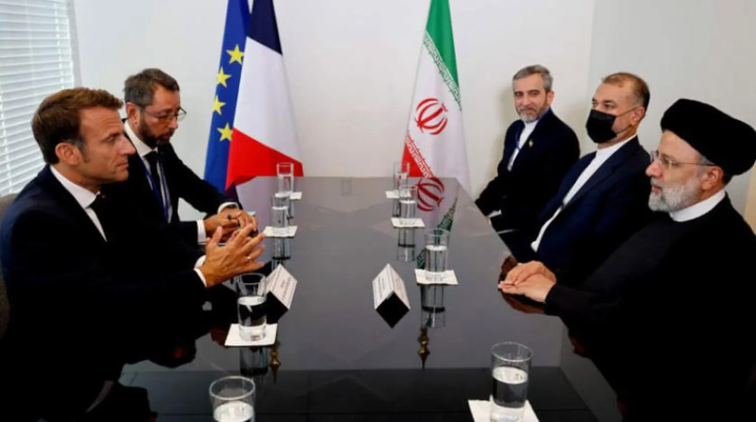 Macron ile Reisi dün New York'ta bir araya geldiler (AFP)