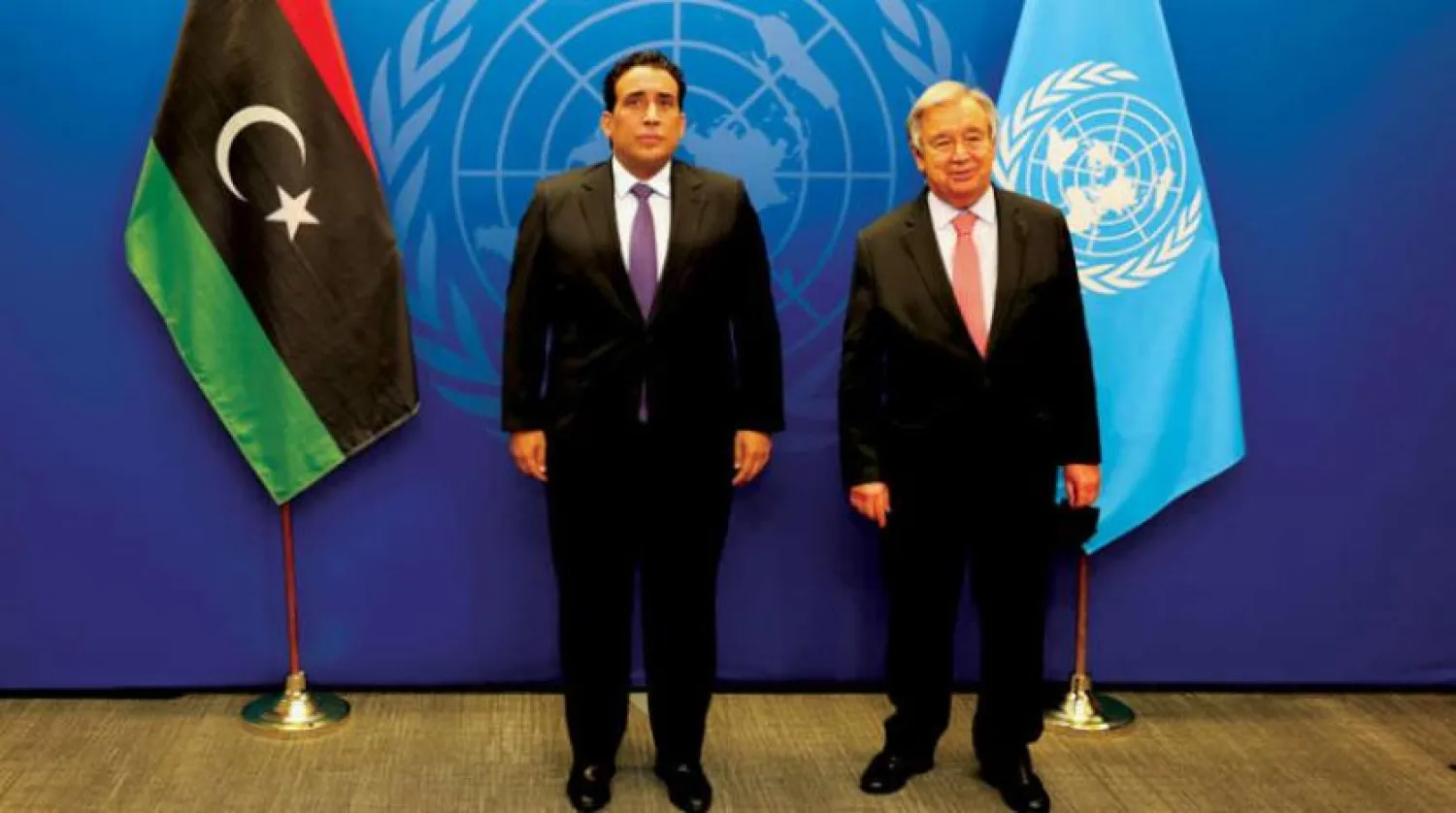 Libya Başkanlık Konseyi  Başkanı Menfi, BM Genel Sekreteri Guterres ile görüştü (Libya Başkanlık Konseyi Medya Ofisi)