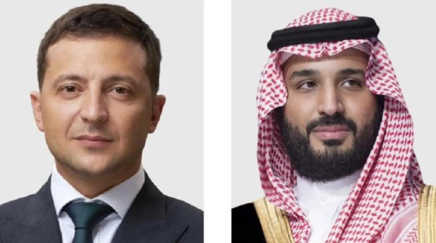 Suudi Arabistan Veliaht Prensi Muhammed bin Selman ve Ukrayna Devlet Başkanı Vladimir Zelenskiy (Suudi Dışişleri Bakanlığı)