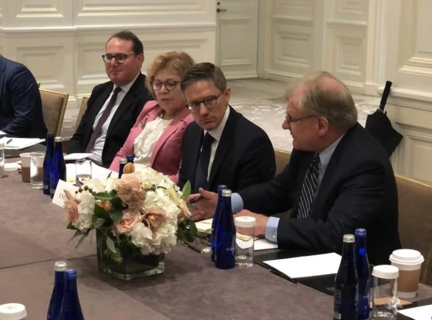 جانب من اجتماع دولي بشأن ليبيا في نيويورك أمس (السفارة الأميركية في ليبيا)