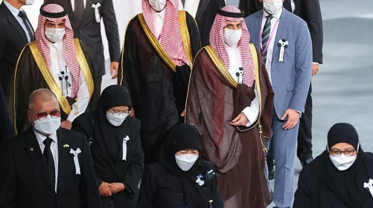 Prince Faisal bin Farhan bin Abdullah, Saudi Foreign Minister, attends the funeral ceremony (SPA)