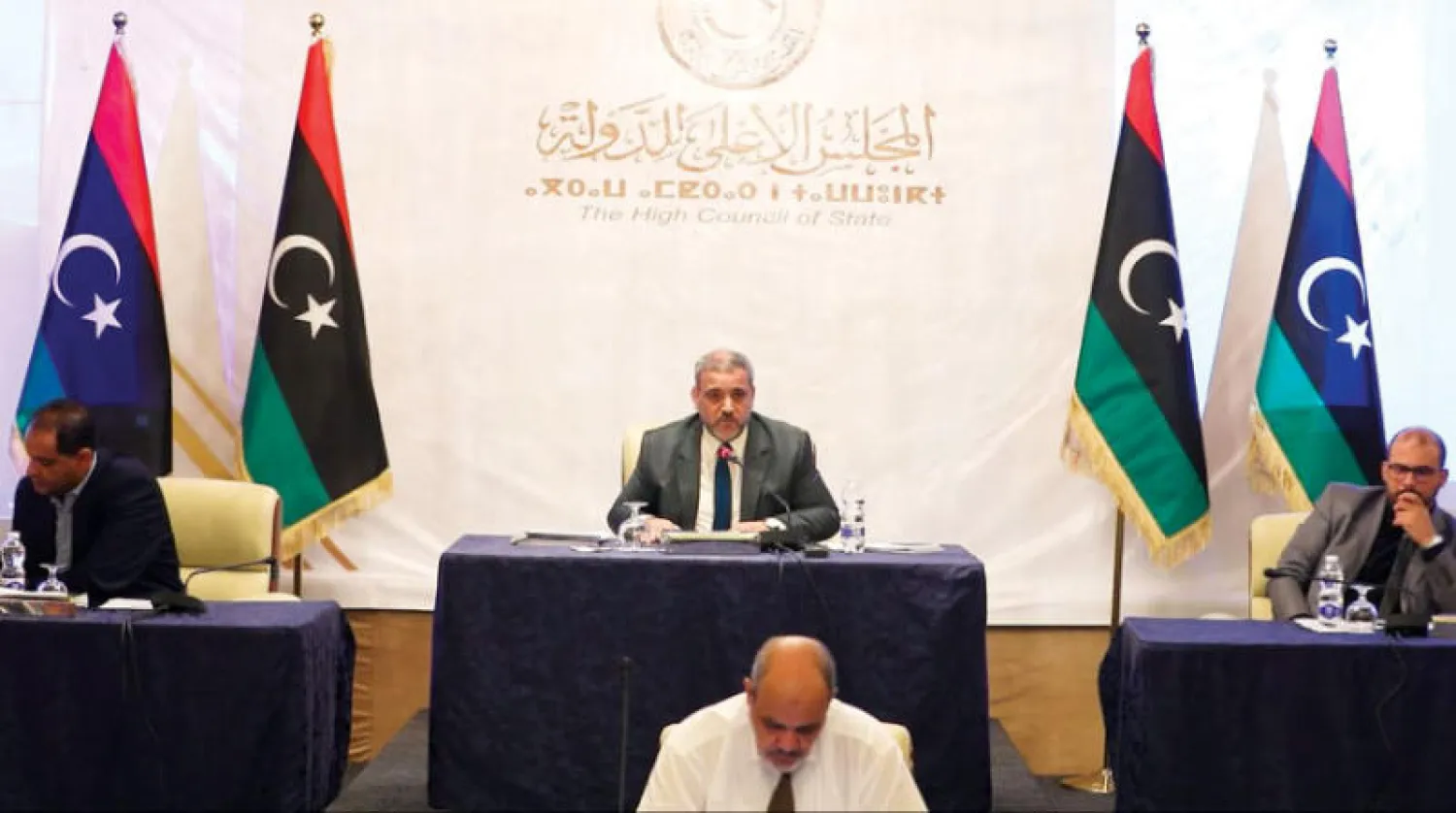 جانب من أعمال المجلس الأعلى للدولة في ليبيا منتصف الأسبوع (المكتب الإعلامي للمجلس)