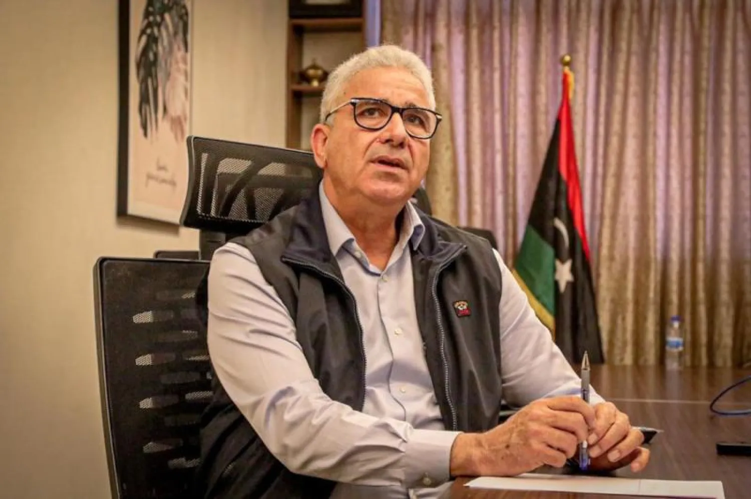 باشاغا رئيس حكومة «الاستقرار» الليبية (المكتب الإعلامي للحكومة)