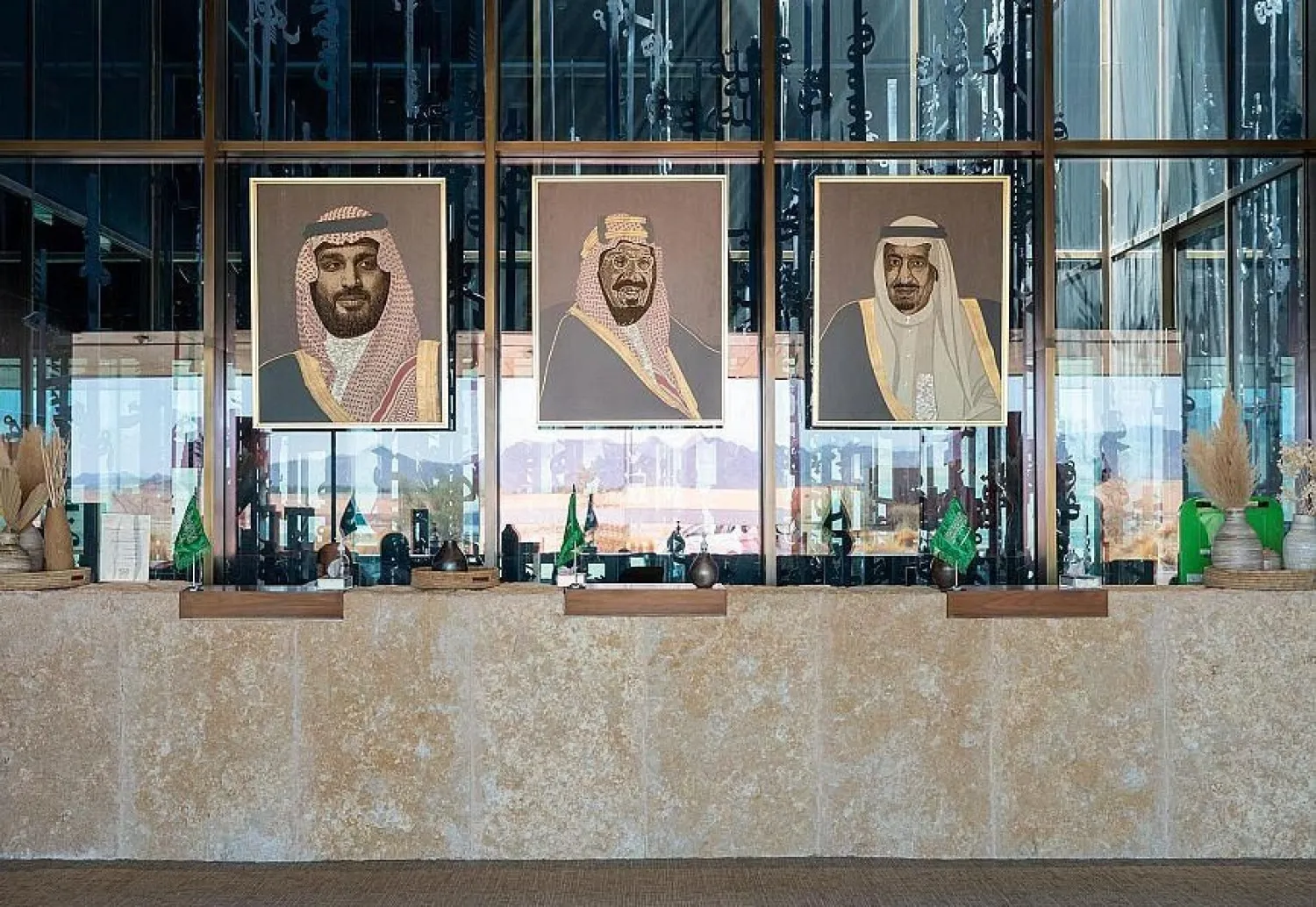 The Royal Commission for AlUla (RCU) launched on Monday the "Safar" group art exhibition that celebrates the natural cultural heritage of AlUla. (SPA)