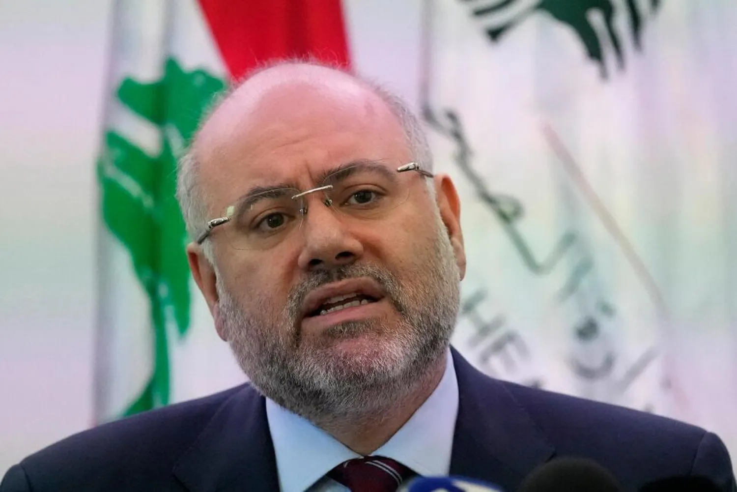 Lebanon's Health Minister Firas Abiad speaks during a press conference on the first case of cholera, in Beirut, Lebanon, Friday, Oct. 7, 2022. Abiad announced the crisis-hit country's first case of cholera in decades. (AP Photo/Hussein Malla) THE ASSOCIATED PRESS

