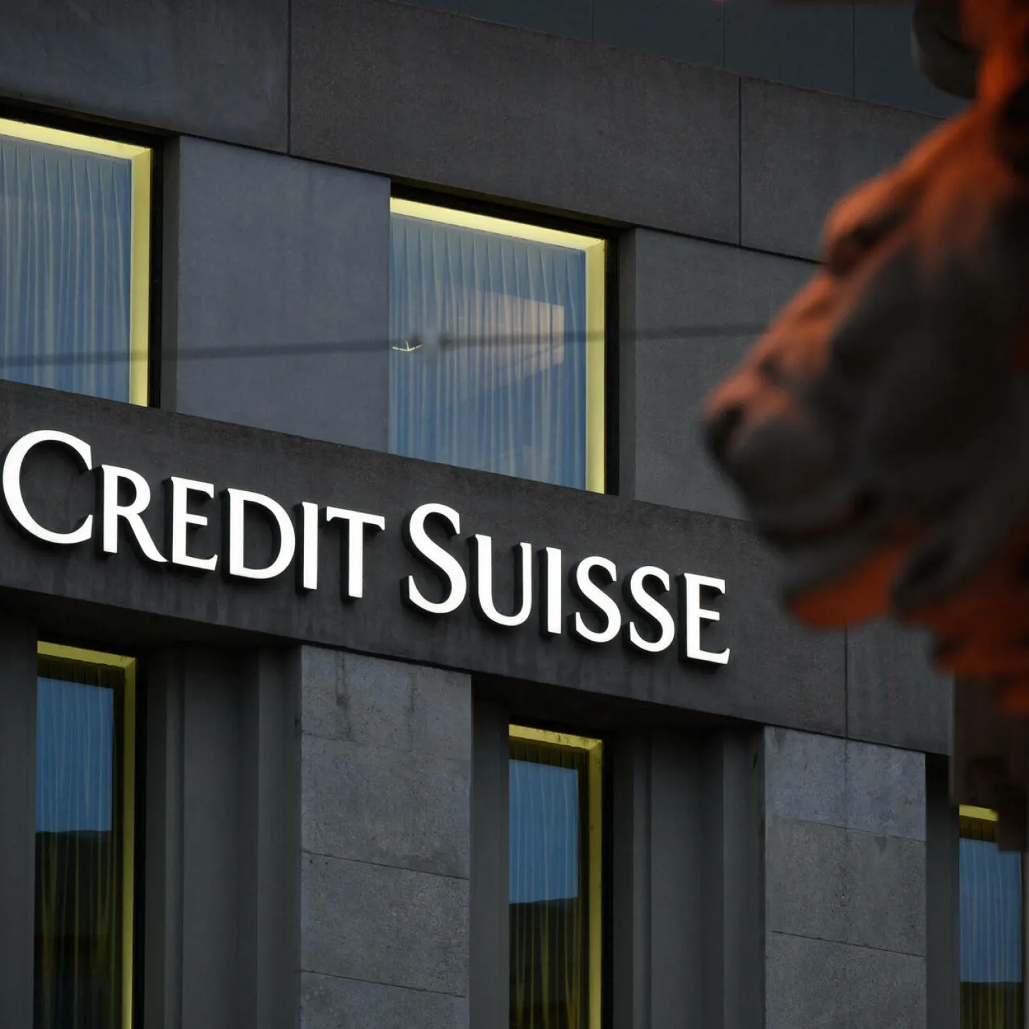 A sign of Switzerland's second largest bank Credit Suisse on a branch's building in downtown Geneva in a file photo from November 4, 2020. Fabrice Coffrini, AFP
