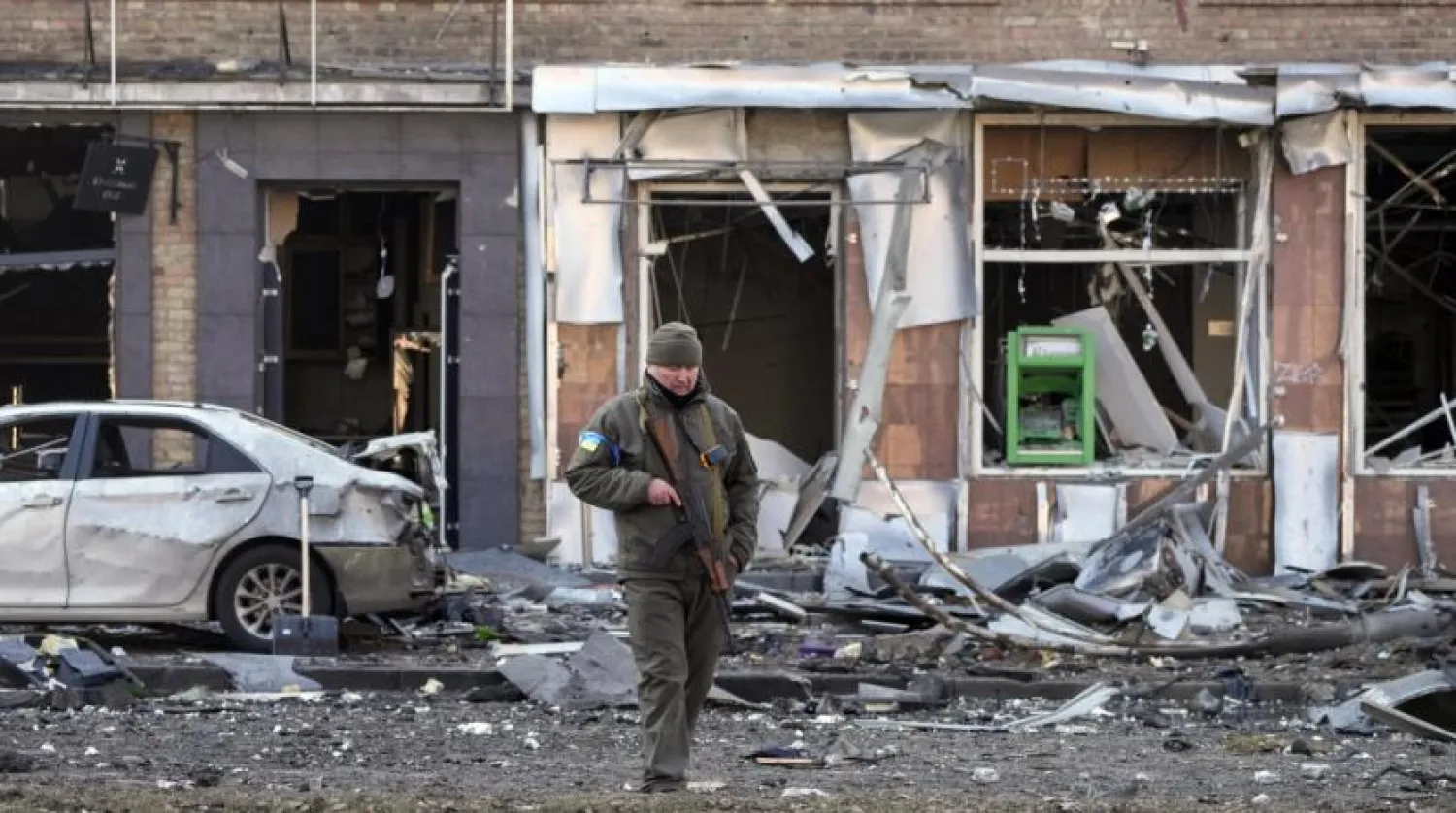 Fighting has intensified in recent days around Kyiv, which is almost completely surrounded by Russian forces that invaded Ukraine on February 24. (AP)
