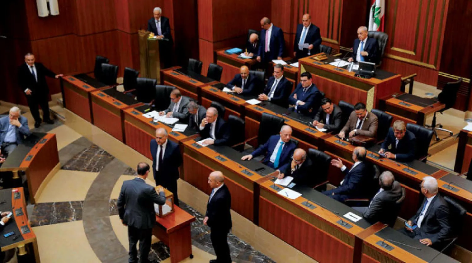 جانب من جلسة البرلمان اللبناني لانتخاب رئيس الجمهورية في 29 سبتمبر الماضي (أ.ف.ب)