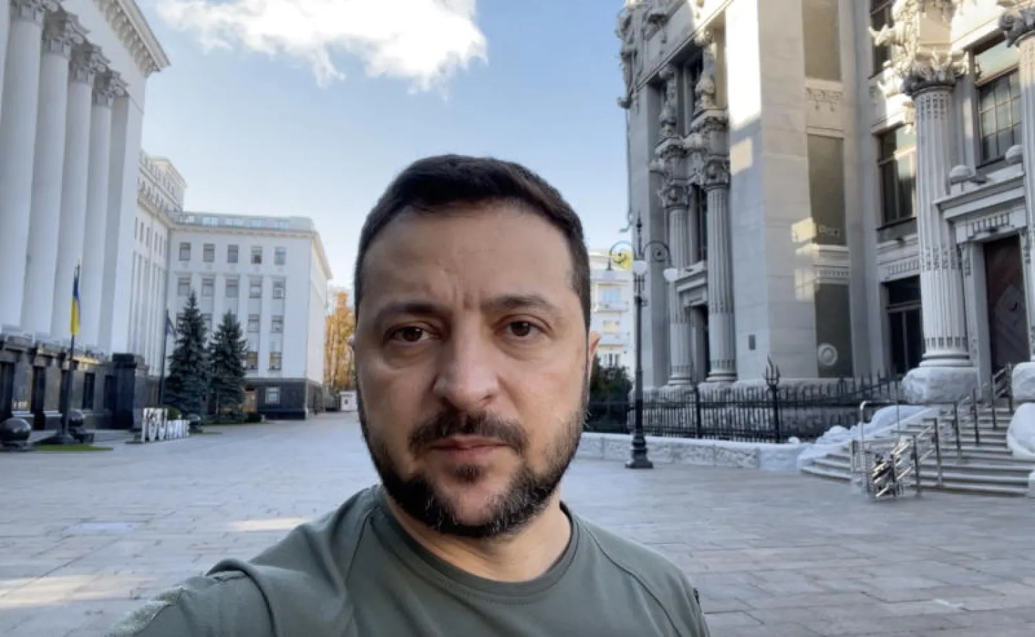 الرئيس الأوكراني فولودومير زيلينسكي في كييف (إ.ب.أ)