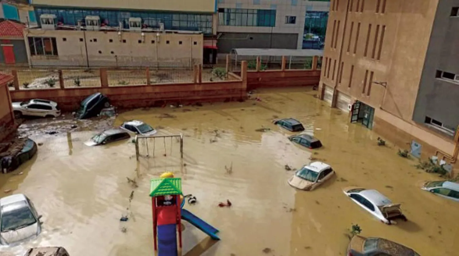 فيضانات ولاية برج بوعريريج بالجزائر(الشرق الأوسط)