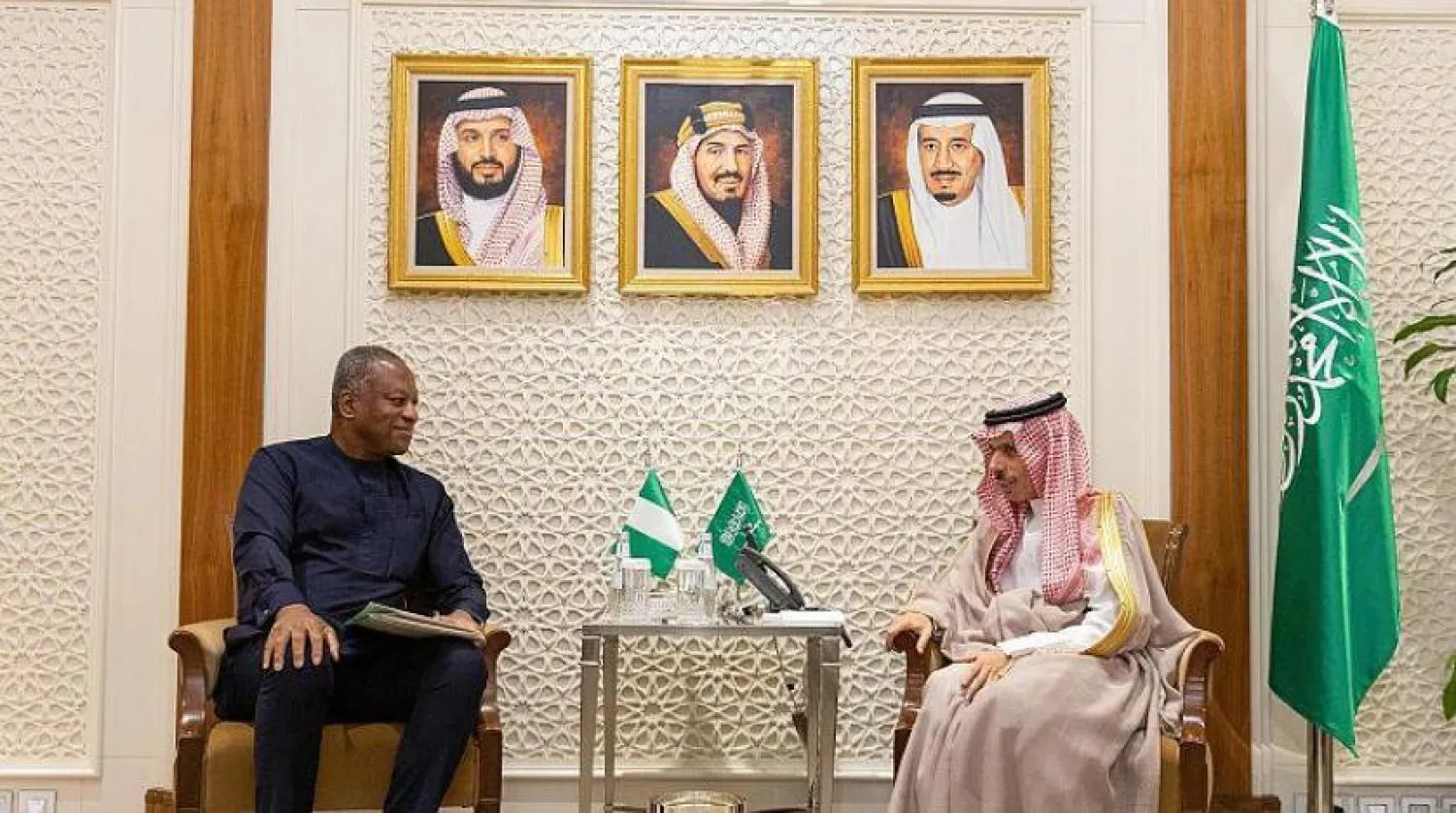 The Saudi and Nigerian foreign ministers meet in Riyadh. (SPA)