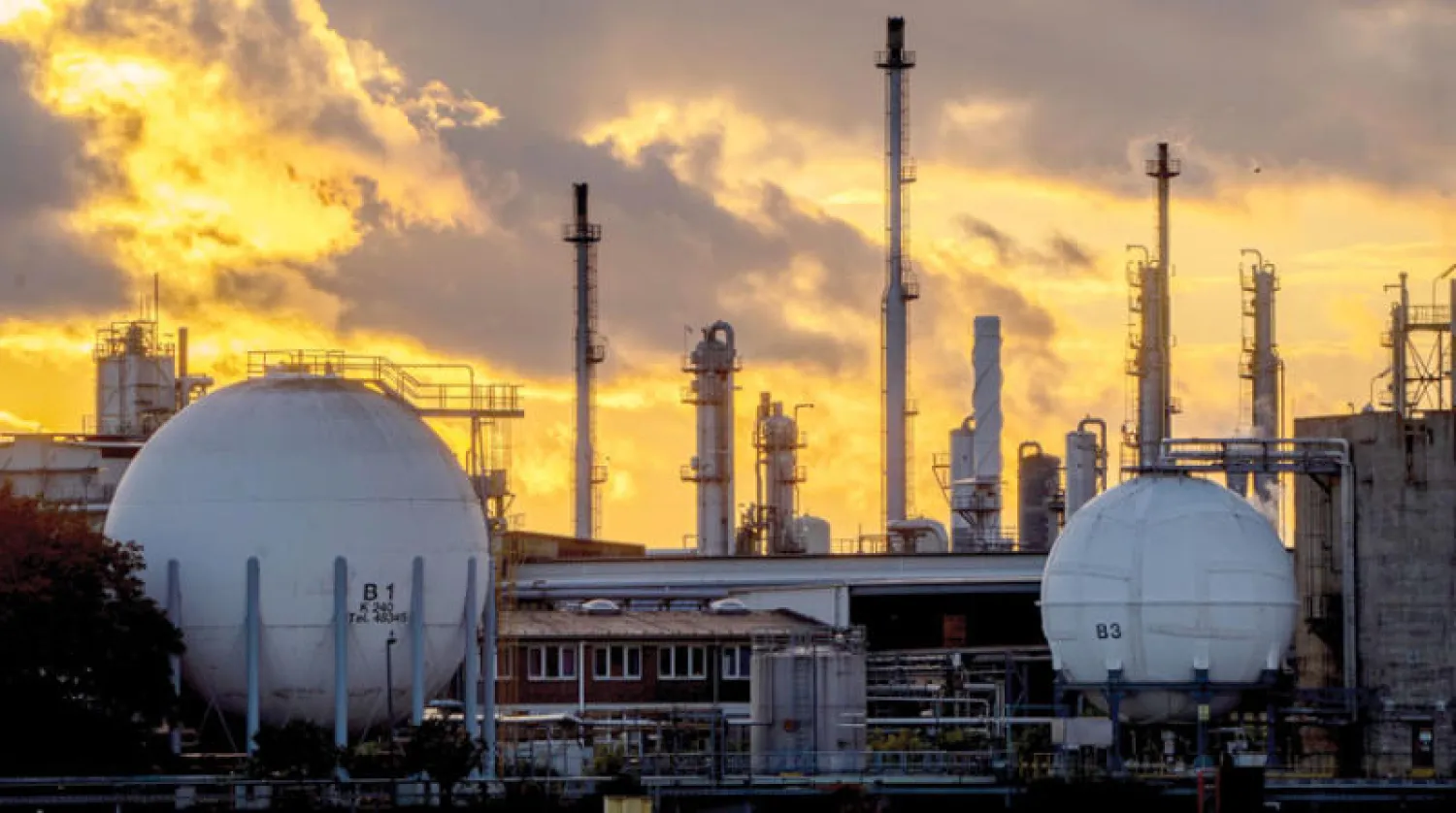 صهاريج تخزين في منشأة للغاز بألمانيا (أ.ب)