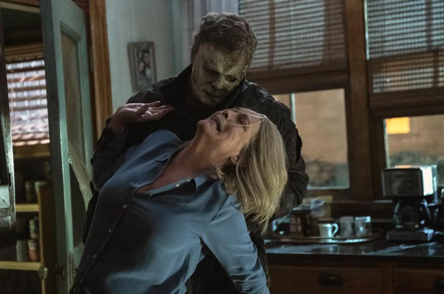 This image released by Universal Pictures shows Jamie Lee Curtis in a scene from "Halloween Ends." (Universal Pictures via AP)