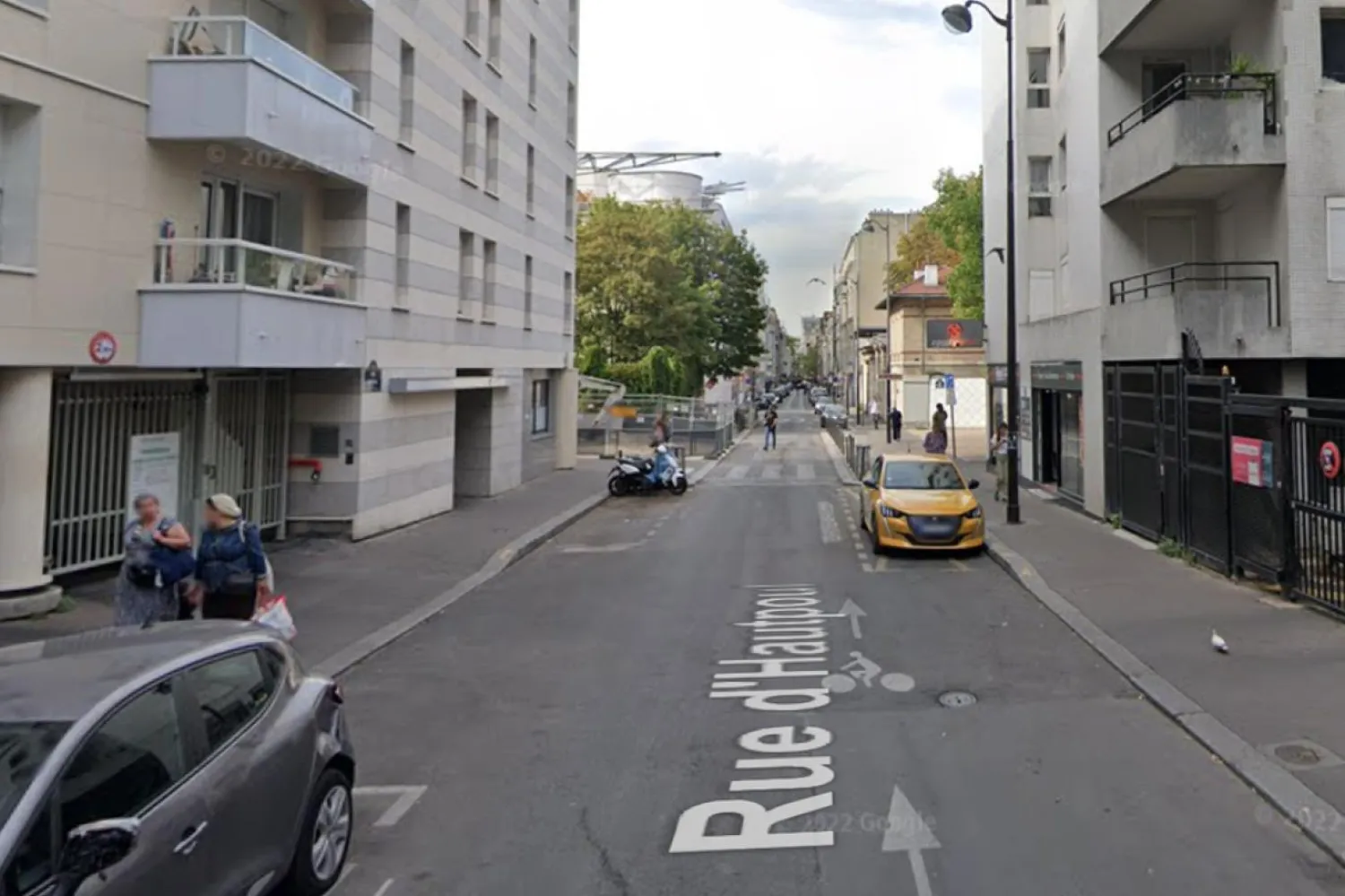 Kızın cesedinin olduğu bavul Paris'in 19. arrondissementindeki Rue d'Hautpoul'da bulundu (Google Haritalar)

