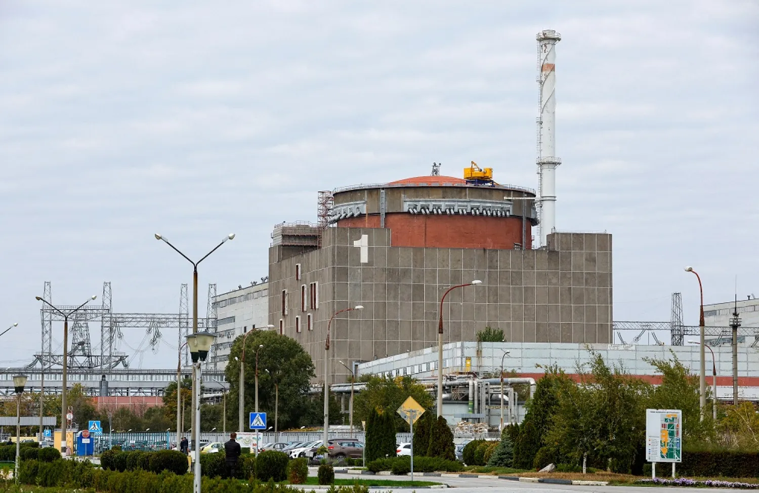 A view shows the Zaporizhzhia Nuclear Power Plant in the course of Russia-Ukraine conflict outside Enerhodar in the Zaporizhzhia region, Russian-controlled Ukraine, October 14, 2022. (Reuters)